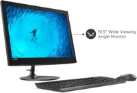 Lenovo Ideacentre Celeron Dual Core (4 GB DDR4/1 TB/Free DOS/19.5 Inch Screen/Ideacentre AIO 330-20IGM)Free DOSIntel Celeron Dual CoreHDD Capacity 1 TBRAM 4 GB DDR419.5 inCh Screen - Grey, standered