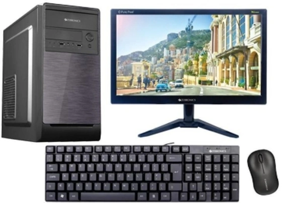 Assembled Pro Core 2 Duo (4 GB DDR2/1 TB/Windows 10 Home/18.5 Inch Screen/ZEB-893-C2D-4-1TB)Windows 10 HomeIntel Core 2 DuoHDD Capacity 1 TBRAM 4 GB DDR218.5 inch Display7 Days Replacement - Black, standered