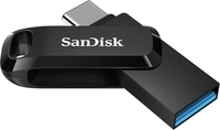 San Disk SanDisk Dual Drive Go 128 GB OTG DriveCapacity: 32 GB, 64 GB, 128 GB, 256 GB, 512 GBColor: Black, BlueUSB 3.1|128 GBPlasticFor Desktop Computer, Laptop, Mobile, TabletColor:Blue7 Days Replacement Policy,  - Grey light, standerd
