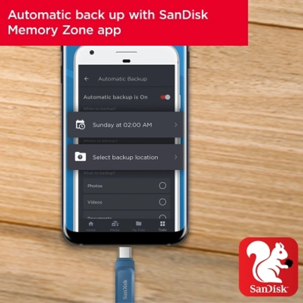 San Disk SanDisk Dual Drive Go 128 GB OTG DriveCapacity: 32 GB, 64 GB, 128 GB, 256 GB, 512 GBColor: Black, BlueUSB 3.1|128 GBPlasticFor Desktop Computer, Laptop, Mobile, TabletColor:Blue7 Days Replacement Policy,  - Grey light, standerd