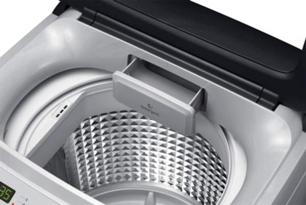 Samsung SAMSUNG 6.5 kg Diamond Drum feature Fully Automatic Top Load SilverColor: Imperial Silver, Silver, Sparkling Grey, Imperial SilverCapacity: 6.2 kg, 6.5 kg, 7 kg, 7.5 kgStar Rating: 3, Non-RatedFully Automatic Top Load Washing Machines are ergonomically friendly and provide great wash quality680 rpm  : Higher the spin speed, lower the drying time3 Star Rating6.5 kg10 Days Replacemen - white, standered