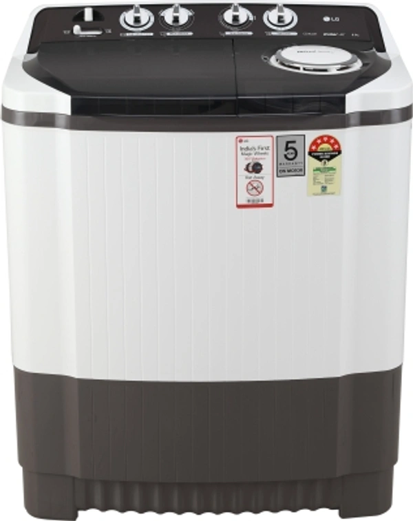 LG 8kg LG 8 kg 5 Star Rating Semi Automatic Top Load Grey, WhiteColor: Dark Gray, PurpleSemi Automatic Top Load1350 rpm  : Higher the spin speed, lower the drying timeNumber of wash programs - 45 Star Rating8 kg10 Days Replacement Policy, No questions asked. - Multicoulor, standered