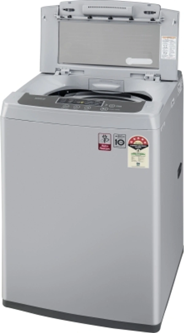 लग6.5Kg LG 6.5 kg 5 Star Inverter Fully Automatic Top Load SilverFully Automatic Top Load Washing Machines are ergonomically friendly and provide great wash quality780 rpm  : Higher the spin speed, lower the drying time5 Star Rating6.5 kg10 Days Replacement Policy, No questions asked. - Light Grey, standered