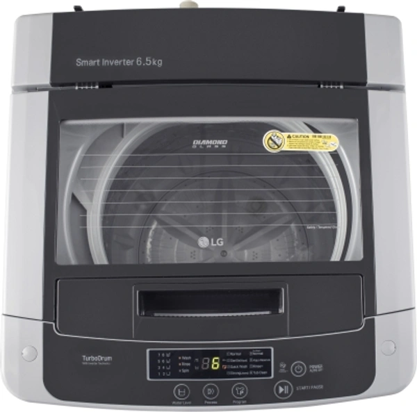 लग6.5Kg LG 6.5 kg 5 Star Inverter Fully Automatic Top Load SilverFully Automatic Top Load Washing Machines are ergonomically friendly and provide great wash quality780 rpm  : Higher the spin speed, lower the drying time5 Star Rating6.5 kg10 Days Replacement Policy, No questions asked. - Light Grey, standered