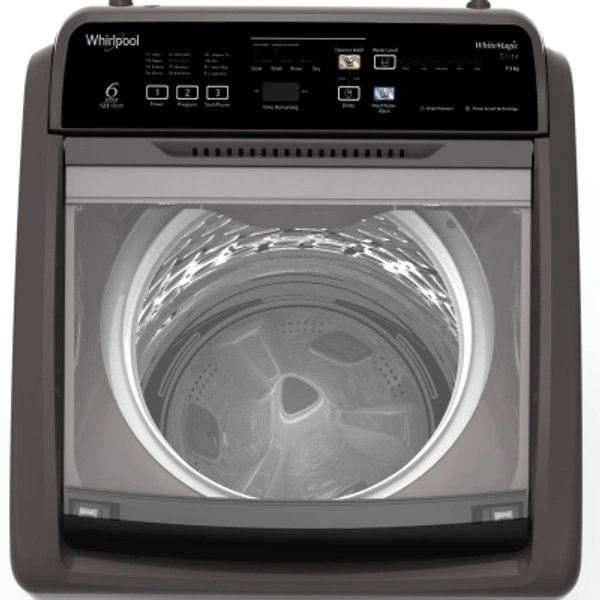 Whilpool 7.5 Kg Whirlpool 7.5 kg 5 Star, Hard Water wash Fully Automatic Top Load GreyColor: Full Body wine, Grey, wine (L3)Capacity: 7 kg, 7.5 kgFully Automatic Top Load Washing Machines are ergonomically friendly and provide great wash quality740 rpm  : Higher the spin speed, lower the drying timeNumber of wash programs - 125 Star Rating7.5 kg10 Days Replacement Policy, No questions asked. - light Grey, standered
