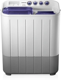 Samsung7.2 Kg SAMSUNG 7.2 kg with Double Storm Technology Semi Automatic Top Load WhiteColor: DA White, Light Grey, VIOLET, WhiteCapacity: 6 kg, 6.5 kg, 7.2 kg, 8.5 kgStar Rating: 5, Non-RatedSemi Automatic Top Load740 rpm  : Higher the spin speed, lower the drying time7.2 kg10 Days Replacement Policy, No questions asked. - white, standered