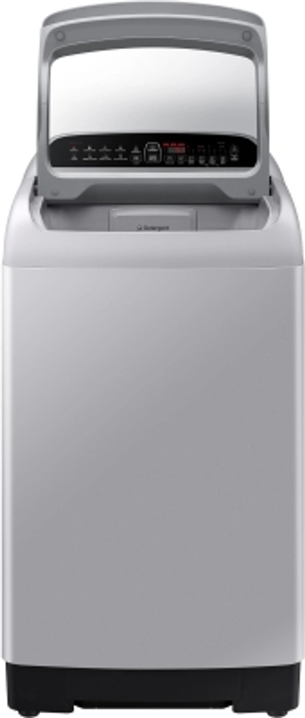 Samsung 7 KG SAMSUNG 7 kg 5 Star Inverter with Diamond Drum Fully Automatic Top Load SilverColor: Imperial Silver, Light Grey, Mangolia PlumCapacity: 6.5 kg, 7 kg, 8 kgFully Automatic Top Load Washing Machines are ergonomically friendly and provide great wash quality750 rpm  : Higher the spin speed, lower the drying time5 Star Rating7 kg10 Days Replacement Policy, No questions asked. - light Grey, standered