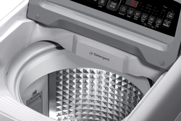 Samsung 7 KG SAMSUNG 7 kg 5 Star Inverter with Diamond Drum Fully Automatic Top Load SilverColor: Imperial Silver, Light Grey, Mangolia PlumCapacity: 6.5 kg, 7 kg, 8 kgFully Automatic Top Load Washing Machines are ergonomically friendly and provide great wash quality750 rpm  : Higher the spin speed, lower the drying time5 Star Rating7 kg10 Days Replacement Policy, No questions asked. - light Grey, standered