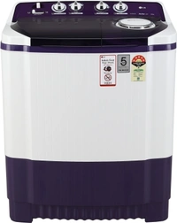 लग 8 Kg 5 Star Semi Auto LG 8 kg 5 star Semi Automatic Top Load Purple, WhiteColor: Dark Gray, PurpleSemi Automatic Top Load1350 rpm  : Higher the spin speed, lower the drying timeNumber of wash programs - 45 Star Rating8 kg10 Days Replacement Policy, No questions asked. - white, standered