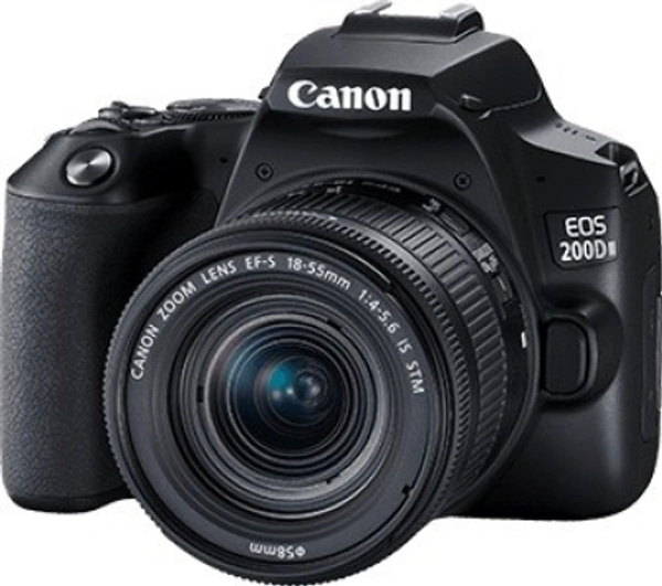 Canon EOS 200D II DSLR Camera EF-S18-55mm IS STMEffective Pixels: 24.1 MPSensor Type: CMOSWiFi AvailableFull HD7 Days Replacement Policy, No questions asked.Hurry, Only a few left! - Black, standered