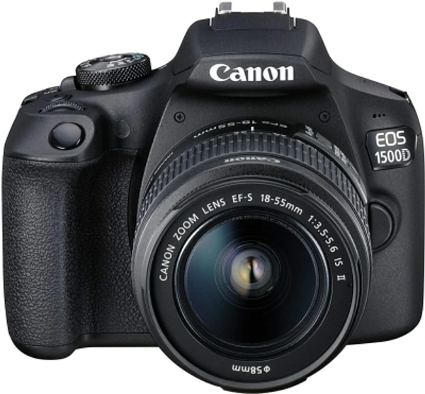 Canon EOS 1500D DSLR Camera Body+ 18-55 mm IS II LensEffective Pixels: 24.1 MPSensor Type: CMOSWiFi Available1080p recording at 30p7 Days Replacement Policy, No questions asked.Hurry, Only 5 left! - Black, standered
