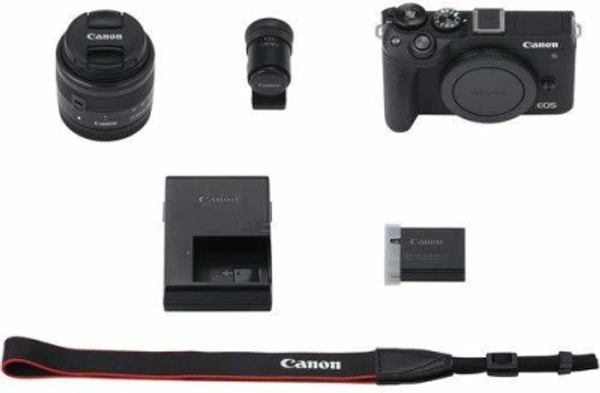 Canon m 6 Canon M6 Mark II Mirrorless Camera with 15-45 lensEffective Pixels: 32.5 MPSensor Type: CMOSWiFi Available4K7 Days Replacement Policy, No questions asked. - Black, standered
