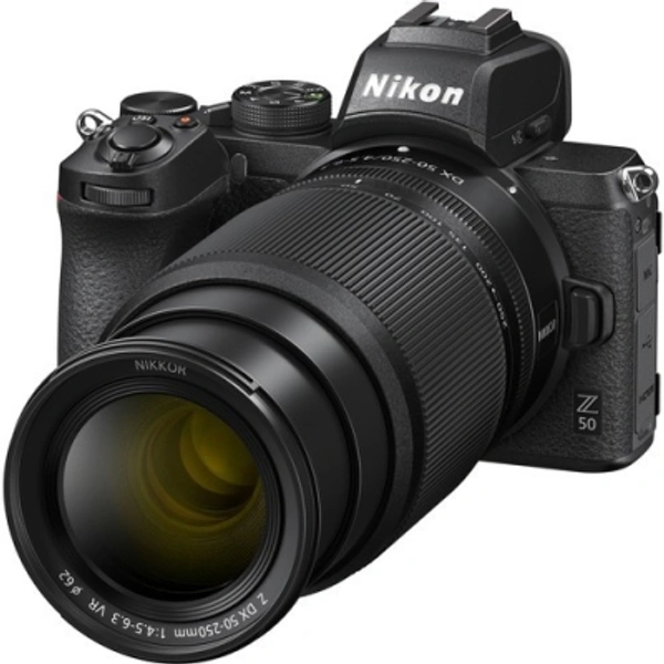 Nikon Z50 NIKON Z 50 Mirrorless Camera Body with 16-50mm & 50-250mm LensesVariant: Body with 16-50mm & 50-250mm Lenses, Body with 16-50mm LensEffective Pixels: 20.9 MPSensor Type: CMOSWiFi AvailableUHD 4K7 Days Replacement Policy, No questions asked.Hurry, Only 7 left! - Black, standered