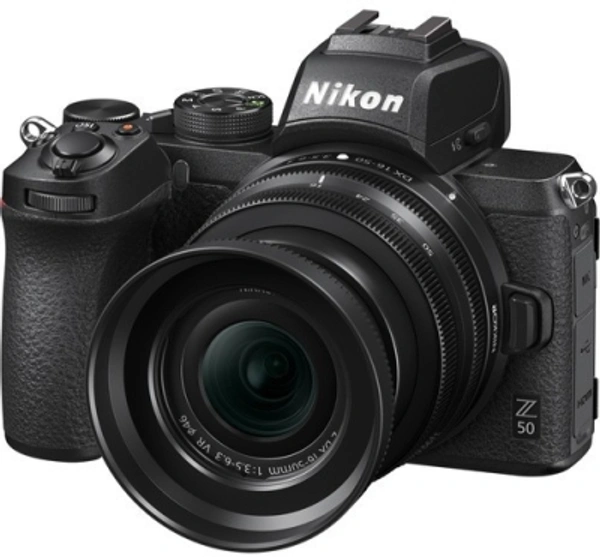 Nikon Z50 NIKON Z 50 Mirrorless Camera Body with 16-50mm & 50-250mm LensesVariant: Body with 16-50mm & 50-250mm Lenses, Body with 16-50mm LensEffective Pixels: 20.9 MPSensor Type: CMOSWiFi AvailableUHD 4K7 Days Replacement Policy, No questions asked.Hurry, Only 7 left! - Black, standered