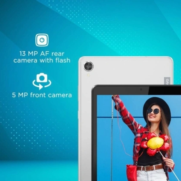 Lenovo M8 Full HD 4 GB RAM 64 GB ROM 8 inches with Wi-Fi+4G Tablet (platinum grey)Connectivity: Wi-Fi+4GStorage: 64 GB4 GB RAM | 64 GB ROM | Expandable Upto 256 GB20.32 cm (8 inches) Display13 MP Primary Camera | 5 MP FrontAndroid 9 Pie | Battery: 5100 mAhVoice Call (Single Sim)Processor: MediaTek Helio P22T Tab Octa-Core Processor7 Days Replacement Policy, No questions asked. - Black, standered