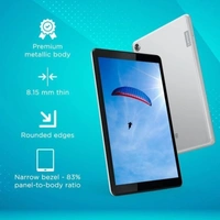 Lenovo M8 Full HD 4 GB RAM 64 GB ROM 8 inches with Wi-Fi+4G Tablet (platinum grey)Connectivity: Wi-Fi+4GStorage: 64 GB4 GB RAM | 64 GB ROM | Expandable Upto 256 GB20.32 cm (8 inches) Display13 MP Primary Camera | 5 MP FrontAndroid 9 Pie | Battery: 5100 mAhVoice Call (Single Sim)Processor: MediaTek Helio P22T Tab Octa-Core Processor7 Days Replacement Policy, No questions asked. - Black, standered