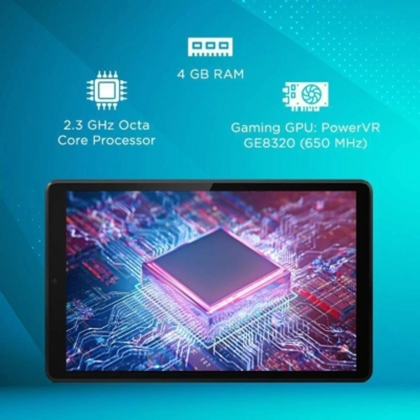 Lenovo M8 Full HD 4 GB RAM 64 GB ROM 8 inches with Wi-Fi+4G Tablet (platinum grey)Connectivity: Wi-Fi+4GStorage: 64 GB4 GB RAM | 64 GB ROM | Expandable Upto 256 GB20.32 cm (8 inches) Display13 MP Primary Camera | 5 MP FrontAndroid 9 Pie | Battery: 5100 mAhVoice Call (Single Sim)Processor: MediaTek Helio P22T Tab Octa-Core Processor7 Days Replacement Policy, No questions asked. - Black, standered