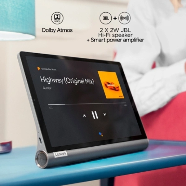 Lenovo Yoga Smart Tab with Google Assistant 4 GB RAM 64 GB ROM 10.1 inch with Wi-Fi+4G Tablet (Iron Grey)Connectivity: Wi-Fi+4GStorage: 64 GB4 GB RAM | 64 GB ROM | Expandable Upto 256 GB25.65 cm (10.1 inch) Full HD Display8 MP Primary Camera | 5 MP FrontAndroid 10 | Battery: 7000 mAh Lithium PolymerVoice Call (Single Sim, LTE)Processor: Qualcomm Snapdragon 439 Octa Core (4 x A53 at - Black, standered