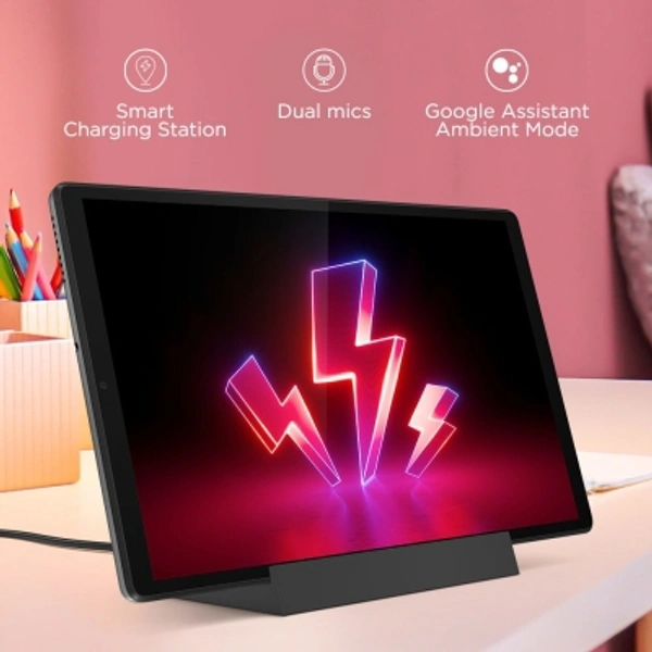 Lenovo Smart Tab M10 FHD Plus (2nd Gen) with Google Assistant 4 GB RAM 128 GB ROM 10.3 inch with Wi-Fi+4G Tablet (Iron Grey)Connectivity: Wi-Fi+4GStorage: 128 GB4 GB RAM | 128 GB ROM | Expandable Upto 256 GB26.16 cm (10.3 inch) Full HD Display8 MP Primary Camera | 5 MP FrontAndroid 10.0 (Pie) | Battery: 5000 mAhProcessor: MediaTek Helio P22T Octa Core (4 x A53 at 2.3 GHz, 4 x A53 a - Black, standered