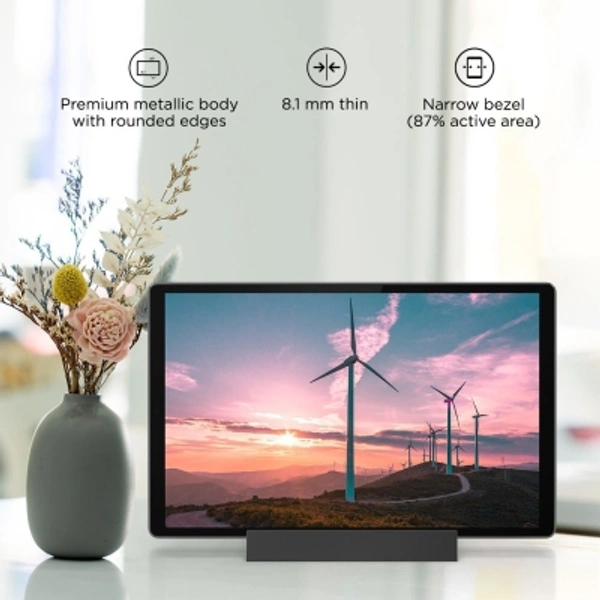 Lenovo Smart Tab M10 FHD Plus (2nd Gen) with Google Assistant 4 GB RAM 128 GB ROM 10.3 inch with Wi-Fi+4G Tablet (Iron Grey)Connectivity: Wi-Fi+4GStorage: 128 GB4 GB RAM | 128 GB ROM | Expandable Upto 256 GB26.16 cm (10.3 inch) Full HD Display8 MP Primary Camera | 5 MP FrontAndroid 10.0 (Pie) | Battery: 5000 mAhProcessor: MediaTek Helio P22T Octa Core (4 x A53 at 2.3 GHz, 4 x A53 a - Black, standered