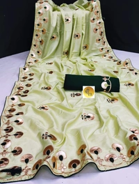 Stylolook Whoalsale Deal Only 🥀Rakhi Dhamaka Partyware Saree - Multicoulor, Free
