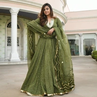 Stylolook Online Payment 🌹 Partyware Lehanga Cholli - Light Green, Free