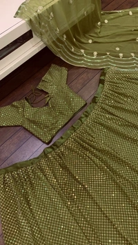 Stylolook Online Payment 🌹 Partyware Lehanga Cholli - Light Green, Free