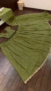 Stylolook Online Payment 🌹 Partyware Lehanga Cholli - Light Green, Free