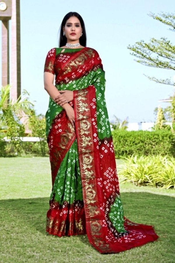 Stylolook Online Payment 🌹 Bandni Saree - Multicoulor, Free