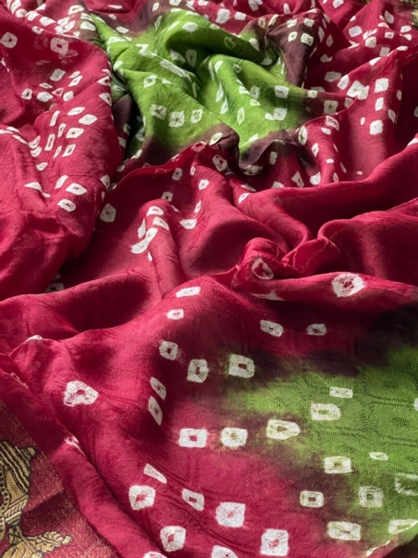 Stylolook Online Payment 🌹 Bandni Saree - Multicoulor, Free