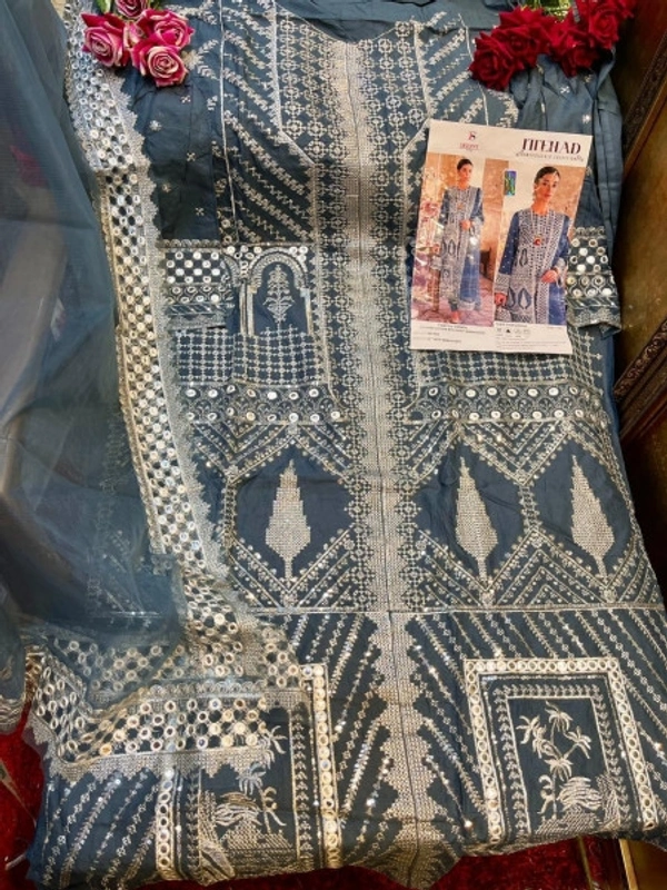 Charmlook Online Payment 🌹 Pakistani Designer Suit - Multicoulor, Free