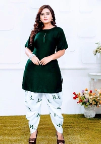 Stylolook Brand 🥀 Tops With Patiala Salwar - Multicolour, Free