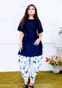 Stylolook Brand 🥀 Tops With Patiala Salwar - Multicolour, Free