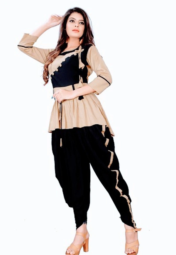 Stylolook *Catalog Name:* Special Solid Rayon Kurti Patiala Sets*Details:*Description: 1 Piece of Kurti and 1 Piece of Patiala Fabric; Kurti: Rayon, Patiala : RayonLength; Kurti: 42 In, Patiala : 40 InSize; Kurti: M-38, L-40, XL-42, XXl-44, Patiala : Free Size upto 44Work; Kurti: Solid , Patiala : Solid Designs(डिज़ाइन): 5💥 *FREE Shipping* (फ्री शिपिंग)💥 *FREE COD* (फ्री केश ऑन डिलीवरी)💥  - Multicoulor, M,L,XL,2XL