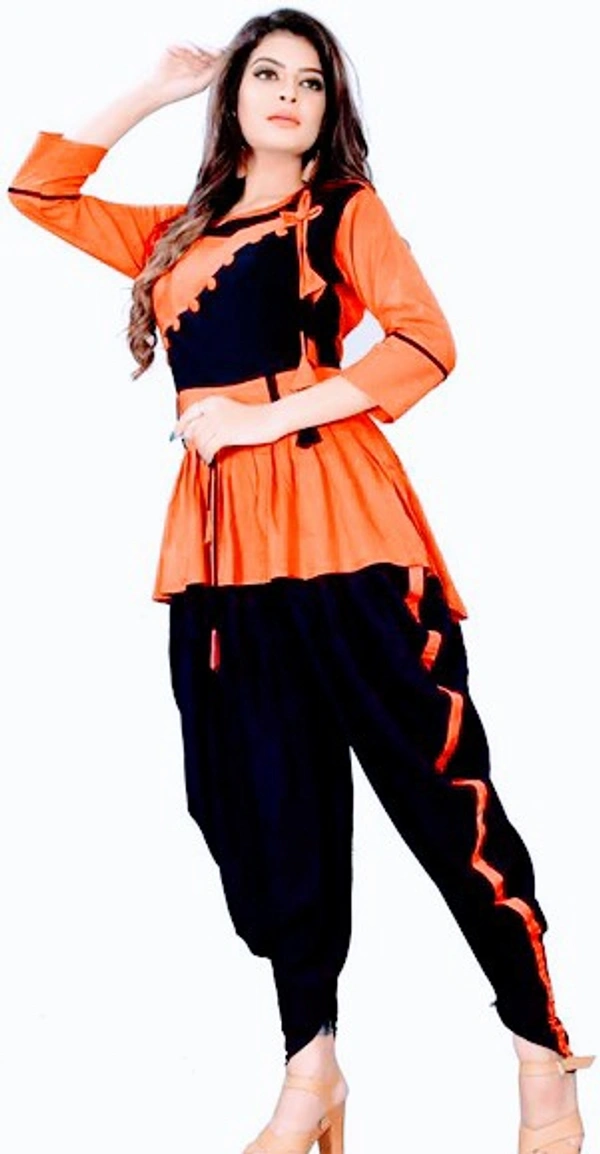 Stylolook *Catalog Name:* Special Solid Rayon Kurti Patiala Sets*Details:*Description: 1 Piece of Kurti and 1 Piece of Patiala Fabric; Kurti: Rayon, Patiala : RayonLength; Kurti: 42 In, Patiala : 40 InSize; Kurti: M-38, L-40, XL-42, XXl-44, Patiala : Free Size upto 44Work; Kurti: Solid , Patiala : Solid Designs(डिज़ाइन): 5💥 *FREE Shipping* (फ्री शिपिंग)💥 *FREE COD* (फ्री केश ऑन डिलीवरी)💥  - Multicoulor, M,L,XL,2XL