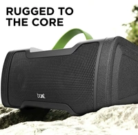 Boat Stone1000 boAt Stone 1000 14 W Portable Bluetooth SpeakerColor: Black, Navy BluePower Output(RMS): 14 WPower Source: USB CableBattery life: 8 hrs | Charging time: 4 hrsBluetooth Version: 2.1Wireless range: 10 mWireless music streaming via BluetoothBuilt-in mic for hands free callingUsing simple touch controls change music tracks and control volumeIPX 5 splashproof- Enjoy music even in the sh - Black, standered