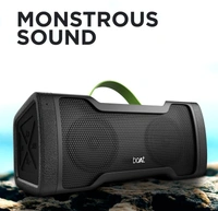 Boat Stone1000 boAt Stone 1000 14 W Portable Bluetooth SpeakerColor: Black, Navy BluePower Output(RMS): 14 WPower Source: USB CableBattery life: 8 hrs | Charging time: 4 hrsBluetooth Version: 2.1Wireless range: 10 mWireless music streaming via BluetoothBuilt-in mic for hands free callingUsing simple touch controls change music tracks and control volumeIPX 5 splashproof- Enjoy music even in the sh - Black, standered