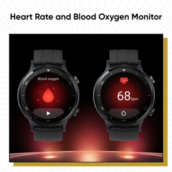 Realm Watch S Display realme Watch SDisplay Size: 1.3 inch, 33 mm3.3cm (1.3 inch) Auto Brightness TouchscreenHeart Rate & Blood Oxygen Monitor, IP68 Water Resistant with 16 Sport Modes100+ Stylish Watch Faces to be Updated via OTA | Aluminium Alloy Case for a Premium Look and DurabilityMagnetic Charging Base for Hassle-free ChargingTouchscreenFitness & OutdoorBattery Runtime: Upto 15 days7 day seller re - Black, standerd