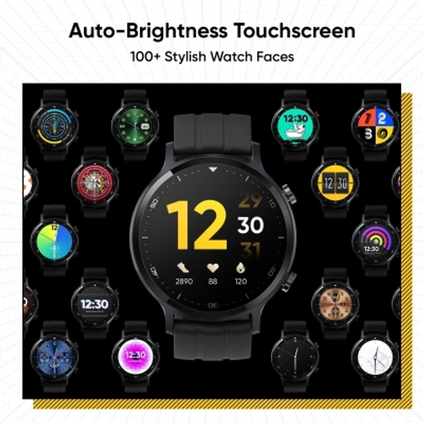 Realm Watch S Display realme Watch SDisplay Size: 1.3 inch, 33 mm3.3cm (1.3 inch) Auto Brightness TouchscreenHeart Rate & Blood Oxygen Monitor, IP68 Water Resistant with 16 Sport Modes100+ Stylish Watch Faces to be Updated via OTA | Aluminium Alloy Case for a Premium Look and DurabilityMagnetic Charging Base for Hassle-free ChargingTouchscreenFitness & OutdoorBattery Runtime: Upto 15 days7 day seller re - Black, standerd