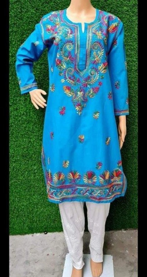 Stylolook Gorgeous Embroidered Cotton Kurtis - Multicoulor, All