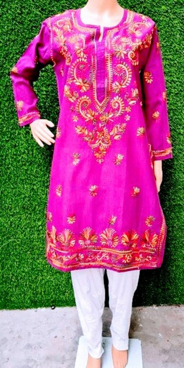 Stylolook Gorgeous Embroidered Cotton Kurtis - Multicoulor, All