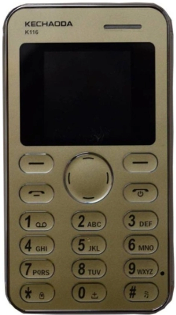 Kechaoda K116 PlusColor: Black, Gold, Pink, Silver32 MB RAM | 32 MB ROM4.5 cm (1.77 inch) Display0.3MP Rear Camera400 mAh Battery7 Days Replacement Policy, No questions asked. - Golden, standered