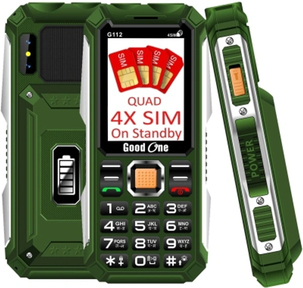 Kechaoda Good One G 112 Good One G112Color: Blue, Green256 MB RAM | 256 MB ROM6.1 cm (2.4 inch) Display2MP Rear Camera5000 mAh Battery7 Days Replacement Policy, No questions asked. - Green, standered