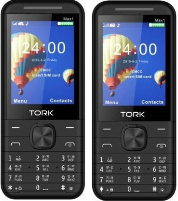 Tork Maxi Set Of 2 Tork MAX1 SET OF TWO32 MB RAM | 32 MB ROM7.11 cm (2.8 inch) Display0.3MP Rear Camera2500 mAh Battery7 Days Replacement Policy, No questions asked. - Black, standered