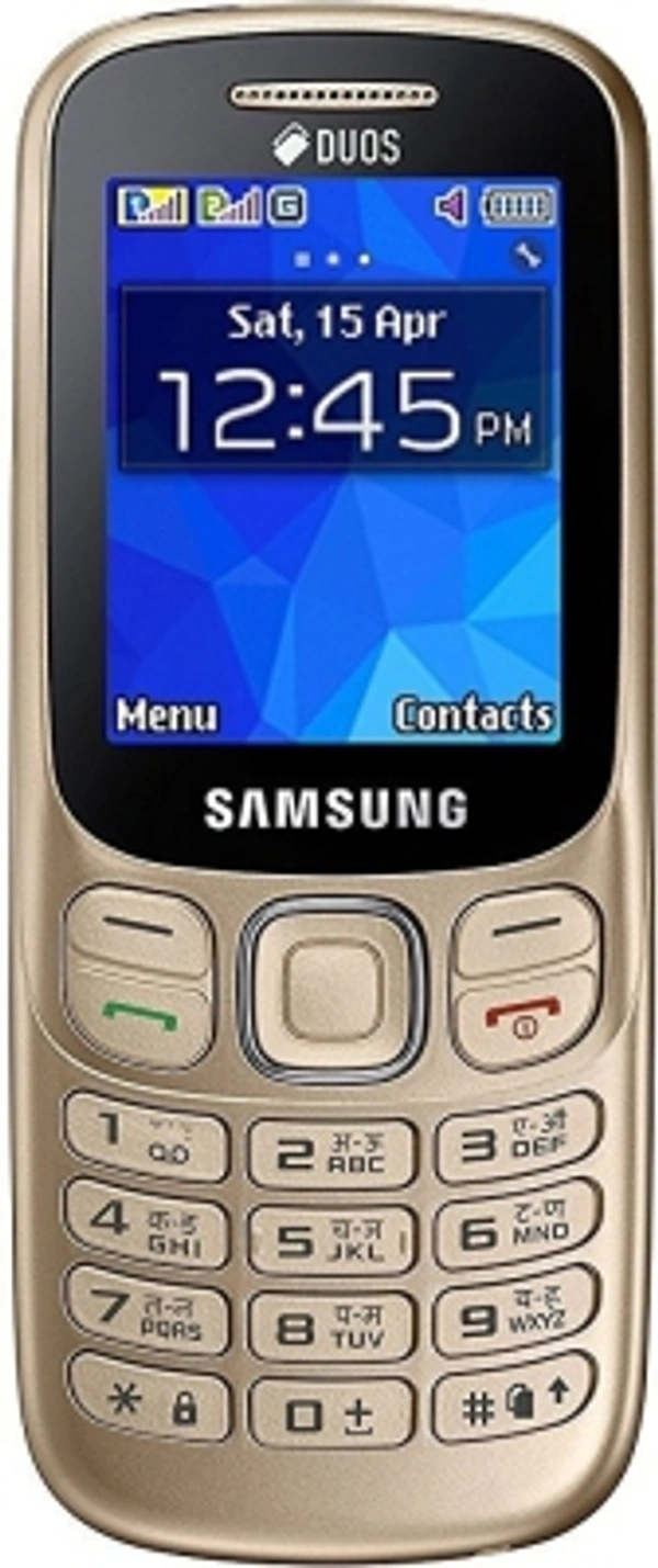 Samsung Metro 313 Dual SIM SAMSUNG Metro 313 Dual SimColor: Black, Gold, GreyRAM: 4 MB, 10 MB, 16 MB4 MB RAM | 2.27 MB ROM | Expandable Upto 16 GB5.16 cm (2.03 inch) QVGA Display0.3MP Rear Camera1000 mAh BatteryNA Processor7 day seller replacement policy/brand assistance for device issues*, No questions asked. - Gold, standered