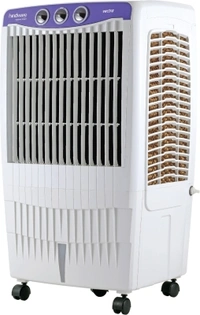Hindware 85 L Desert Air CoolerColor: LavenderCapacity: 85 LCooling Area: 450 sqftAir Throw: 40 ftHeight: 1100 mmTank Capacity: 85 LPower Consumption - Cooling: 200 W3 Speed SettingsType: Desert7 Days Replacement Policy, No questions asked. - Multicoulor, standered