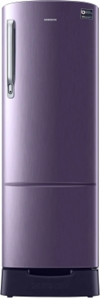 Samsung255L SAMSUNG 255 L Direct Cool Single Door 3 Star Refrigerator with Base DrawerWith Base Drawer: Yes255 L : Good for families of 3-5 membersDigital Inverter Compressor3 Star : For Energy savings up to 35%Direct Cool : Economical, consumes less electricity, requires manual defrostingBase Stand with Drawer : For storing items that don't need cooling (Onion, Potato etc.)10 Days Replacement - standered, As in photo