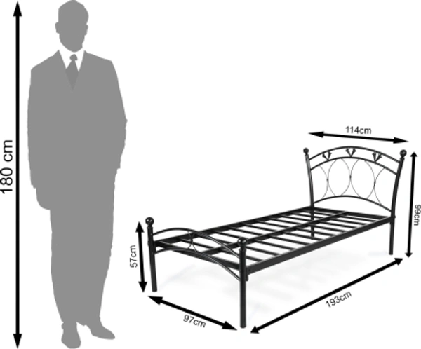 Stylolook Neelkamal Metal Single Bed - standard