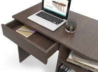 Charmlook HomeStrap Trends Engineered Wood Study TableColor: Urban Teak, WengeMaterial: Particle BoardConfiguration: StraightHeight x Width: 74.9 cm x 102.6 cm (2 ft 5 in x 3 ft 4 in)Storage IncludedKnock Down - Delivered in non-assembled pieces, installation by service partner10 Days Replacement Policy, No questions asked.Hurry, Only 2 left! - Brown, standered