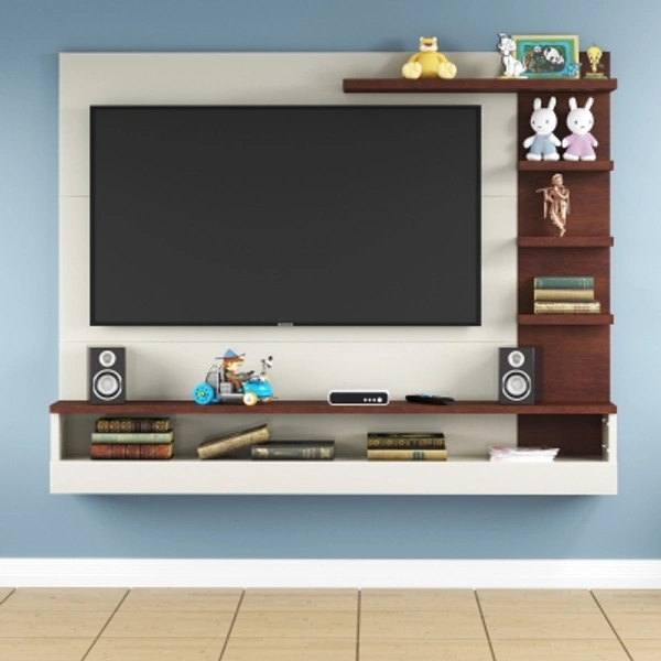 Charmlook CuteKitchen CKET11KF Entertainment Unit Engineered Wood TV Entertainment UnitMaterial: Particle BoardW x H x D: 189 cm x 149 cm x 27 cm (6 ft 2 in x 4 ft 10 in x 10 in)Ideal TV Size: 65 inchNumber of Drawers: 0, Number of Open Shelves: 6, Number of Closed Shelves: 0Delivery Condition: DIY - Basic assembly to be done with simple tools by the customer, comes with instructions.10 Days - king
